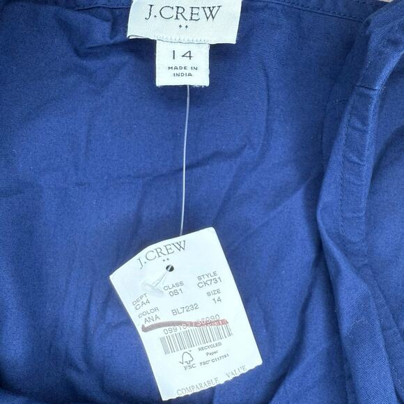 NWT J. Crew Button-Front Belted Midi Dress Size 14 - Picture 7 of 7